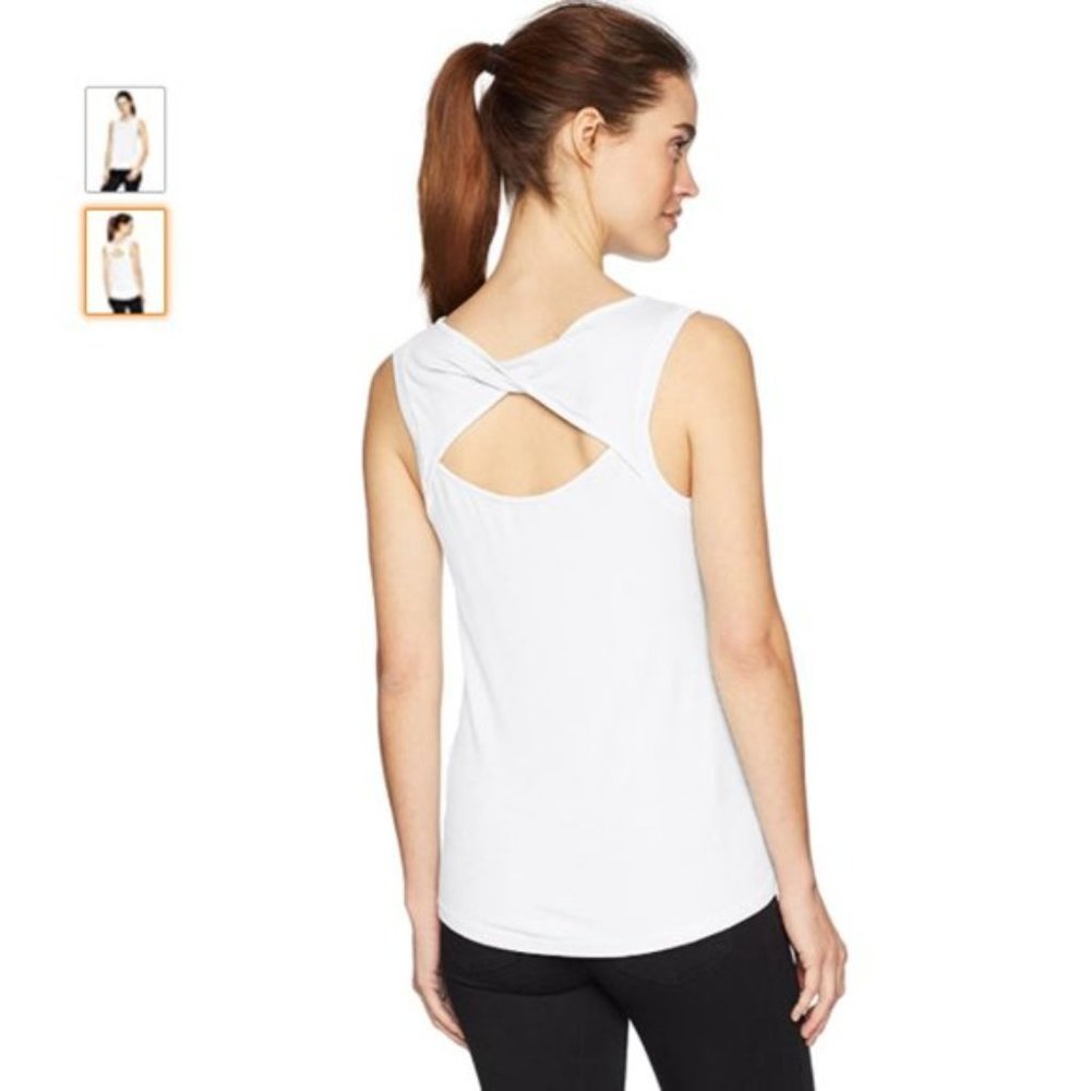New with Tags! Michael Stars Ribbed Crew Neck Twist Back Tank-One Size